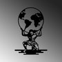 Wallity Atlas - 461 Escultura de Pared de Metal Negra